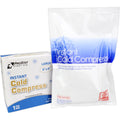Boxed 6x9 inch instant cold compress for burn treatment, featuring a resealable package and cooling gel for first aid use.