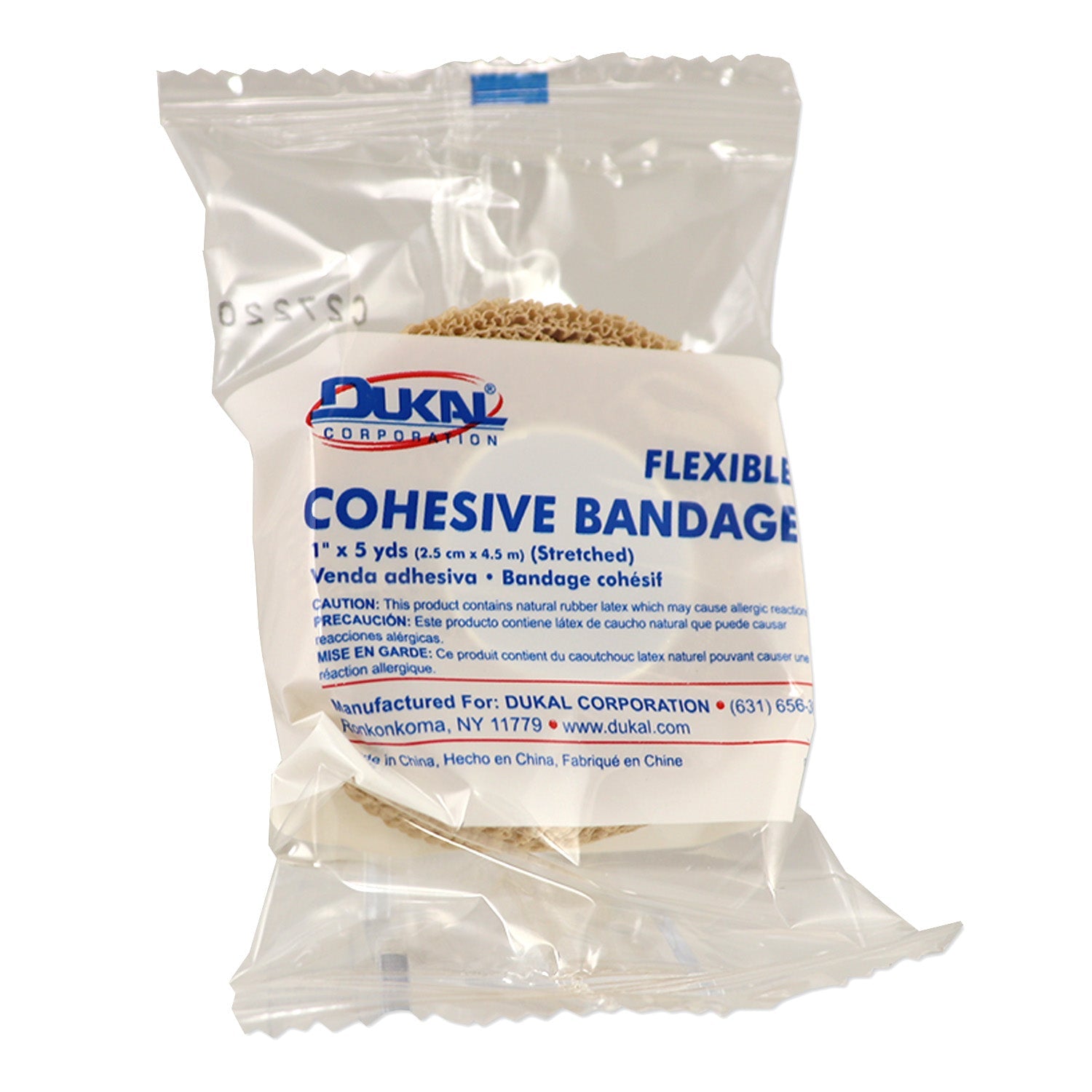Self-adherent 1-inch wide Medi-Rip bandage by quakekits.com, 5-yard medical wrap for secure, flexible support.