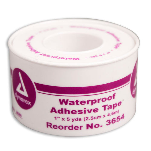 Waterproof plastic tape on spool, 1 inch by 5 yards, ideal for repairs and sealing, from QuakeKits.