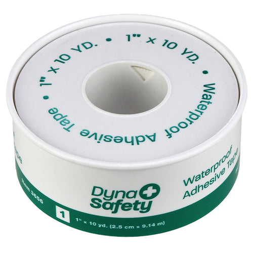 Waterproof plastic tape on a spool, 1 inch by 10 yards, used for sealing and repair, by quakekits.com.