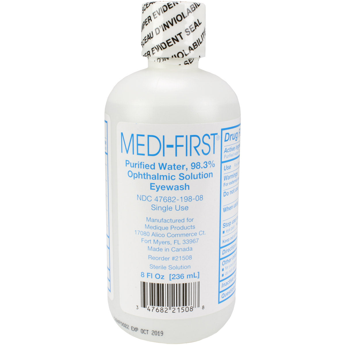 Eye Wash - Plastic Bottle - One Time Use - 8 oz - OVERLANDERS Outfitter