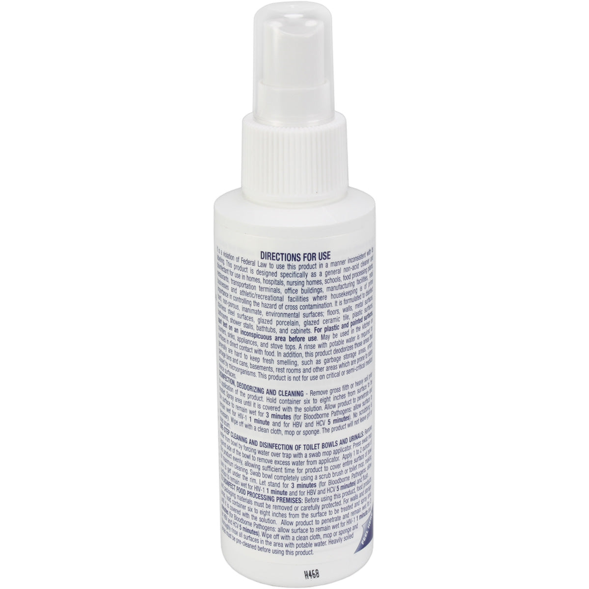 Sanizide Plus germicidal surface cleaner in 4 oz. plastic spray bottle, hygiene product for disinfecting surfaces.