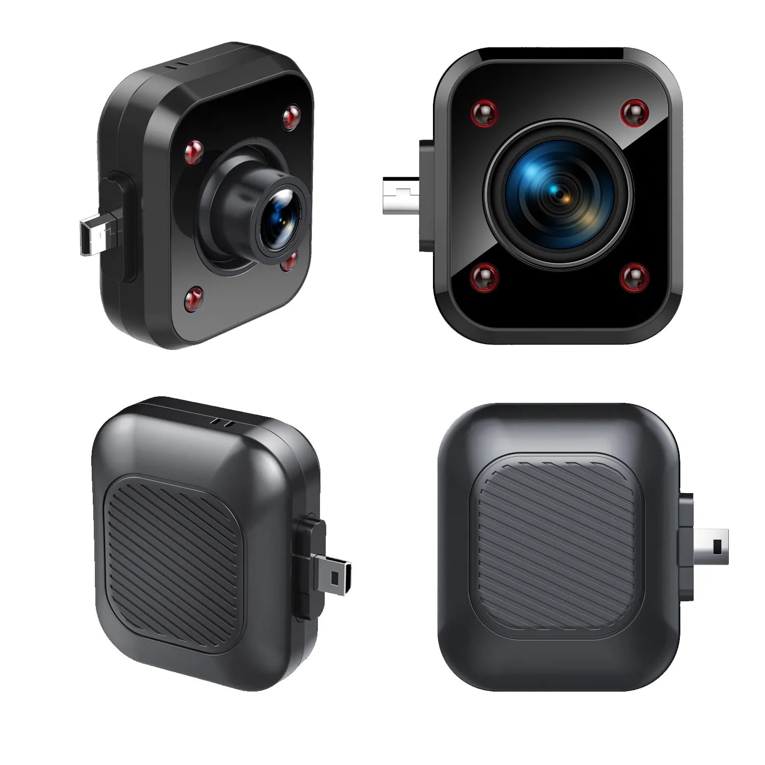 Rexing Cabin View Camera for V55 4K dash cam, showing modular capabilities and sleek design for car dashboard recording.