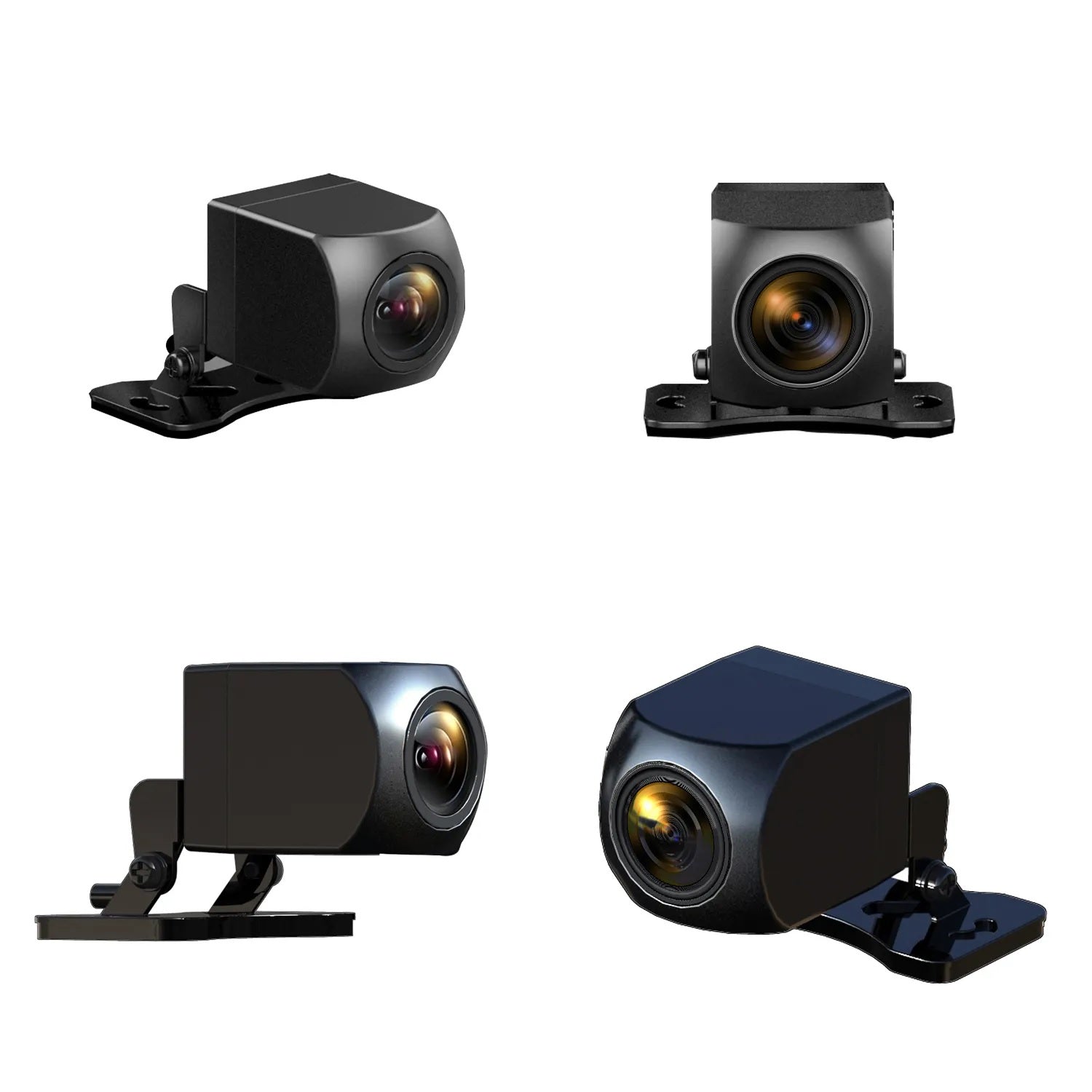 Rexing waterproof rear view camera for V55 Premium 4K dash cam, showing camera lens and waterproof housing in a close-up shot.