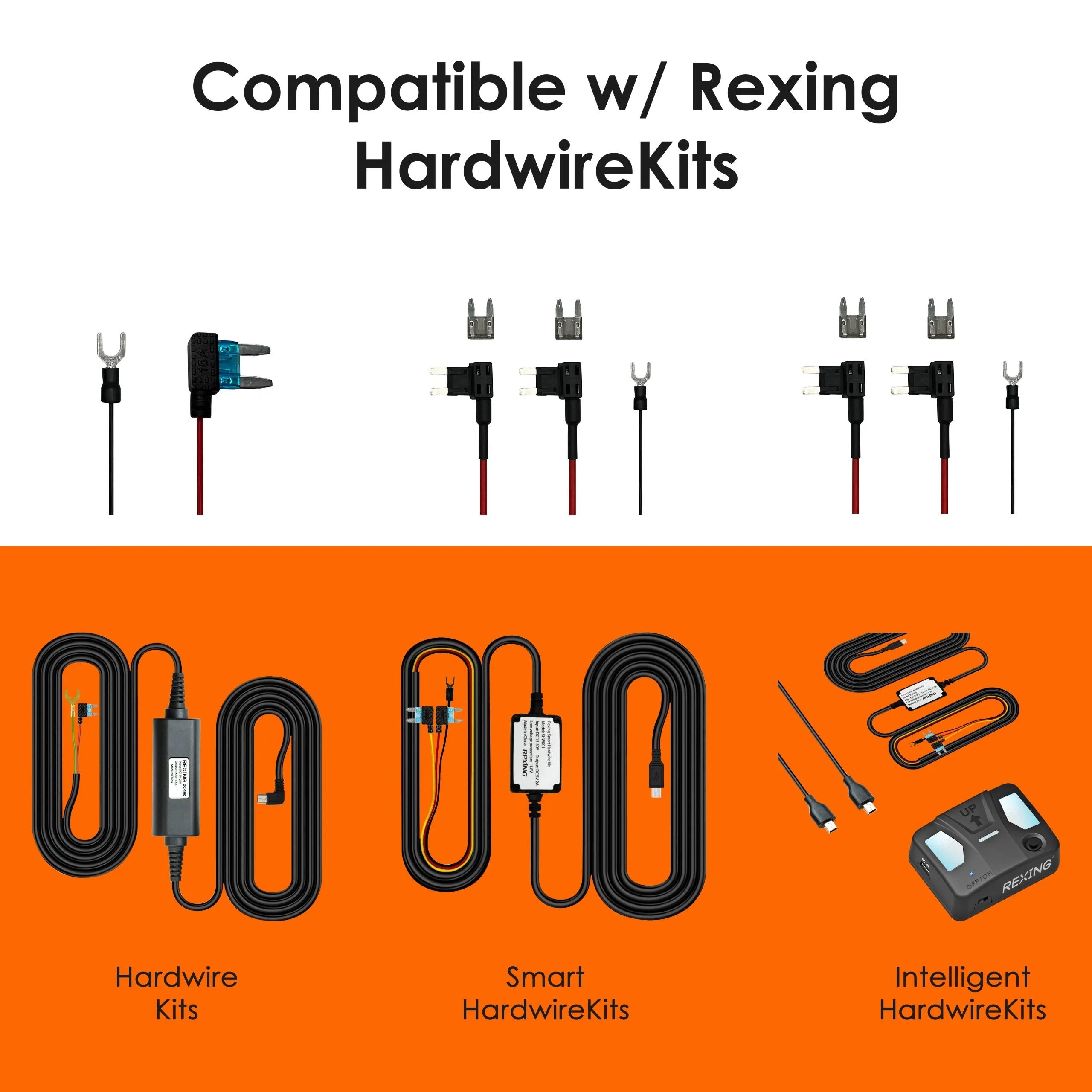 Rexing Fuse Tap and Add-a-Circuit Adapter with LP-mini, Mini Fuse, Micro2 blade fuse adapters - We The Collective
