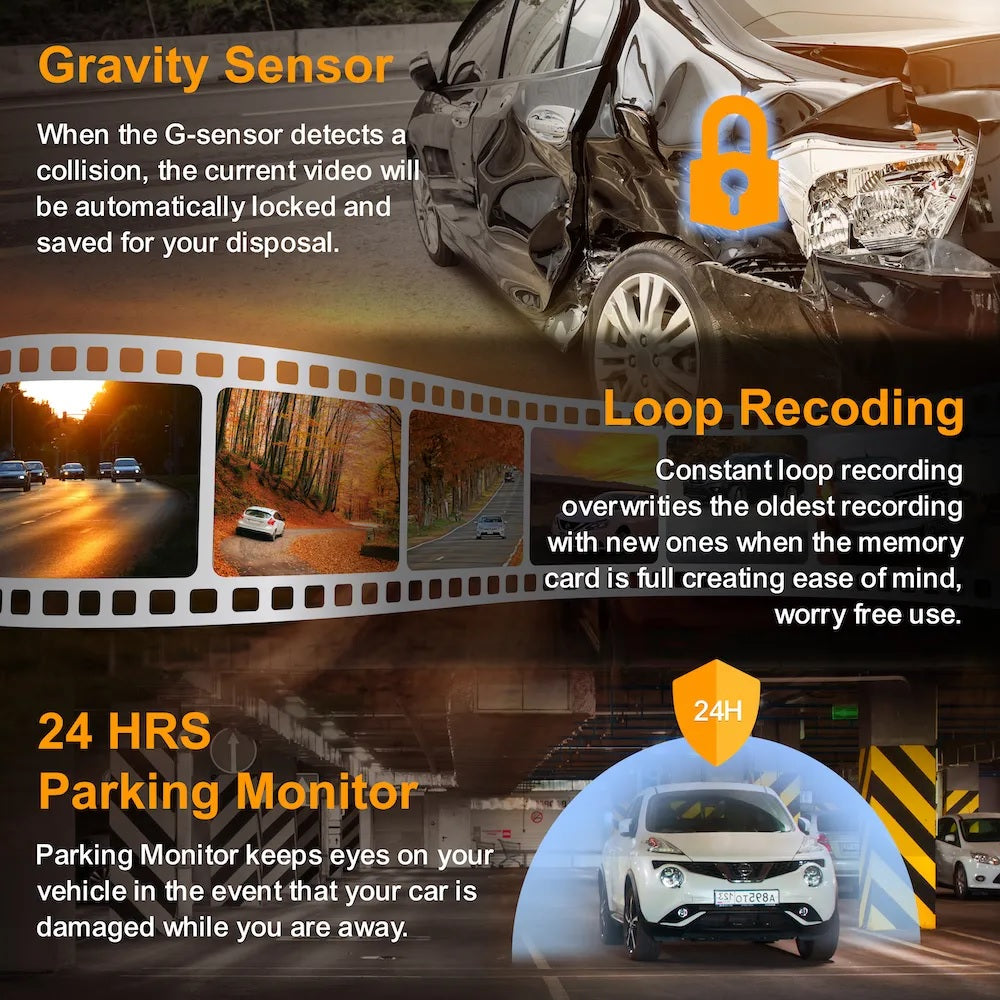Rexing M3 3-channel dash cam showing front, cabin, and rear cameras with GPS in a sleek black housing