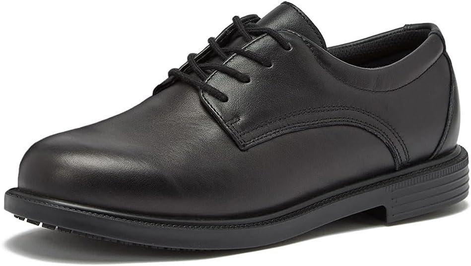 Magnum Boots ACTIVE DUTY Oxford men's work shoe, black leather with sturdy sole and lace-up design, suitable for industrial work environments.