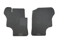 Gray rubber front floor mats for Vanagon, 2-piece set by GoWesty, showing textured surface and fit for vehicle interior.