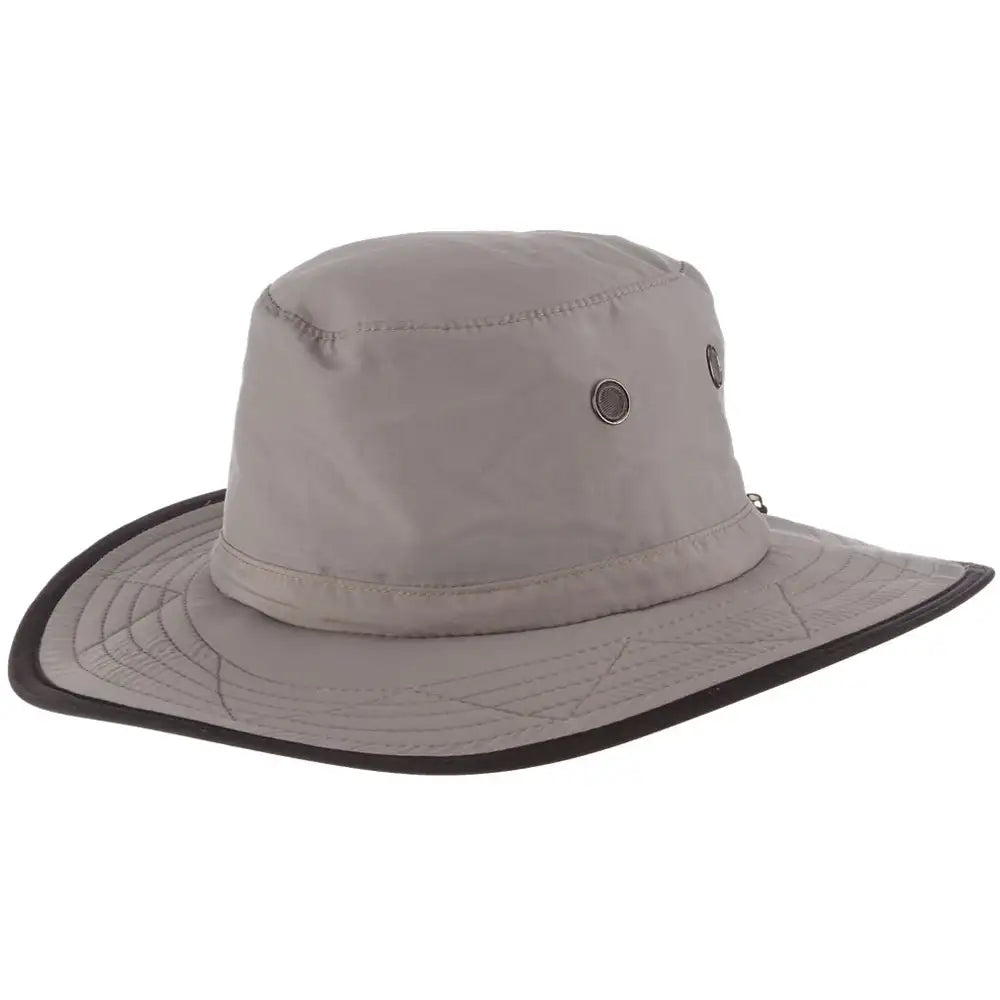 Gray Dorfman Pacific Clear Creek UPF 50+ bucket sun hat, lightweight headwear with wide brim for sun protection.