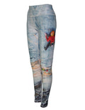 Patterned all sport leggings with big wall mountain print in vibrant colors, designed for active wear by Cognito Brands, Inc.