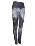 Jagged Edge Mountain print all sport leggings by Cognito Brands with a bold mountain pattern on stretchy athletic fabric.