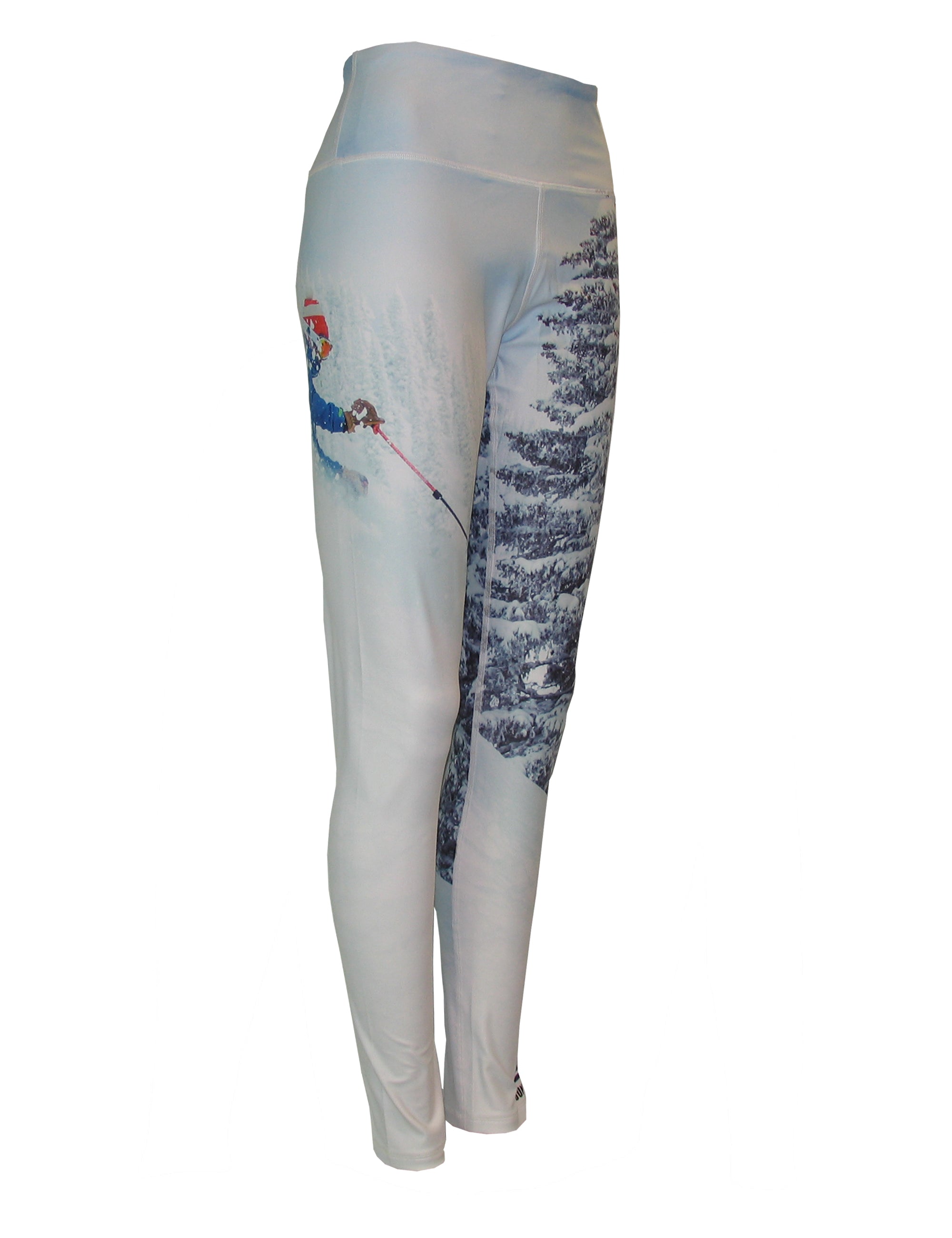 Cognito Brands all sport leggings with mountain print pattern, stretchy athletic wear for active fitness and workout routines.