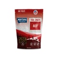 Beef heart freeze-dried dog treats from Montana Dog Food Co, 3oz package, showing crunchy beef heart pieces for dogs.