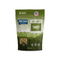 Turkey liver freeze-dried raw dog treats from Montana Dog Food Co, 3oz pack, shown in a clear image.