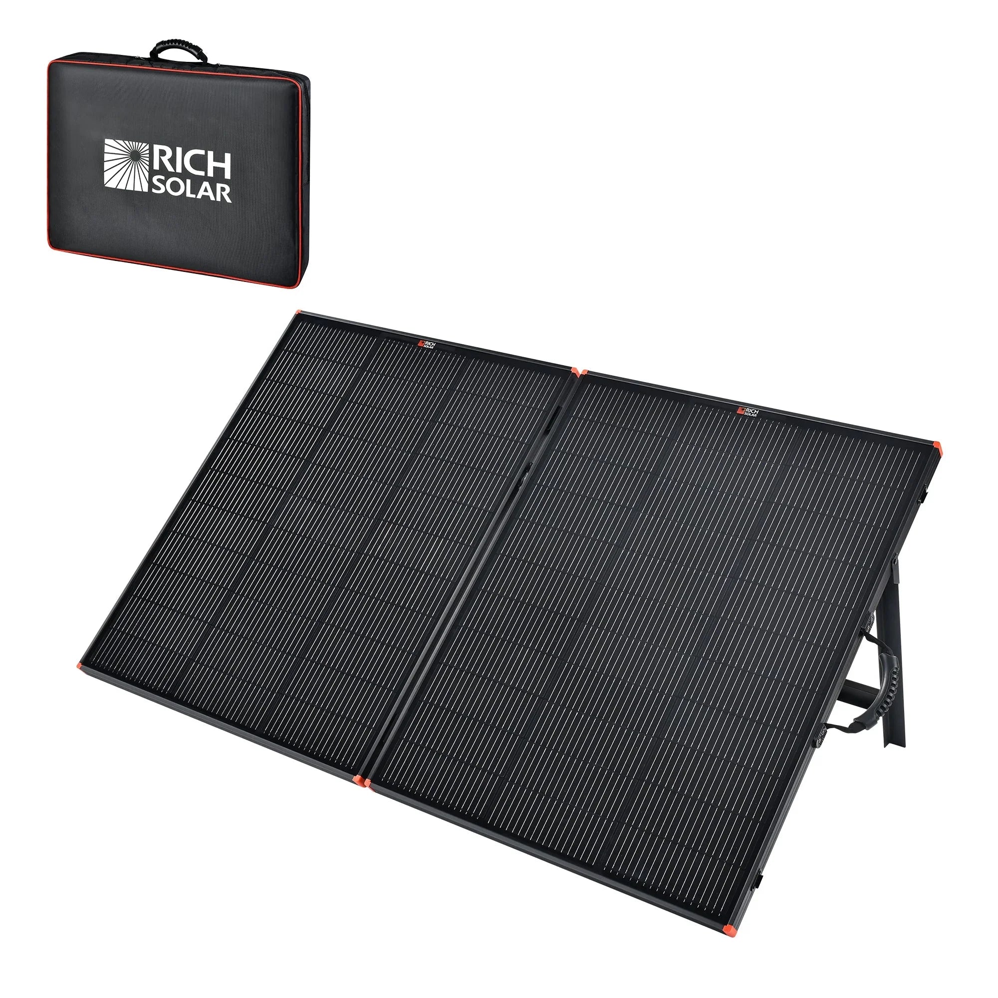 Rich Solar MEGA 200 Watt Portable Solar Panel | Powerful 12V Portable Solar Panel for Generators, Power Stations, Campers - OVERLANDERS Outfitter