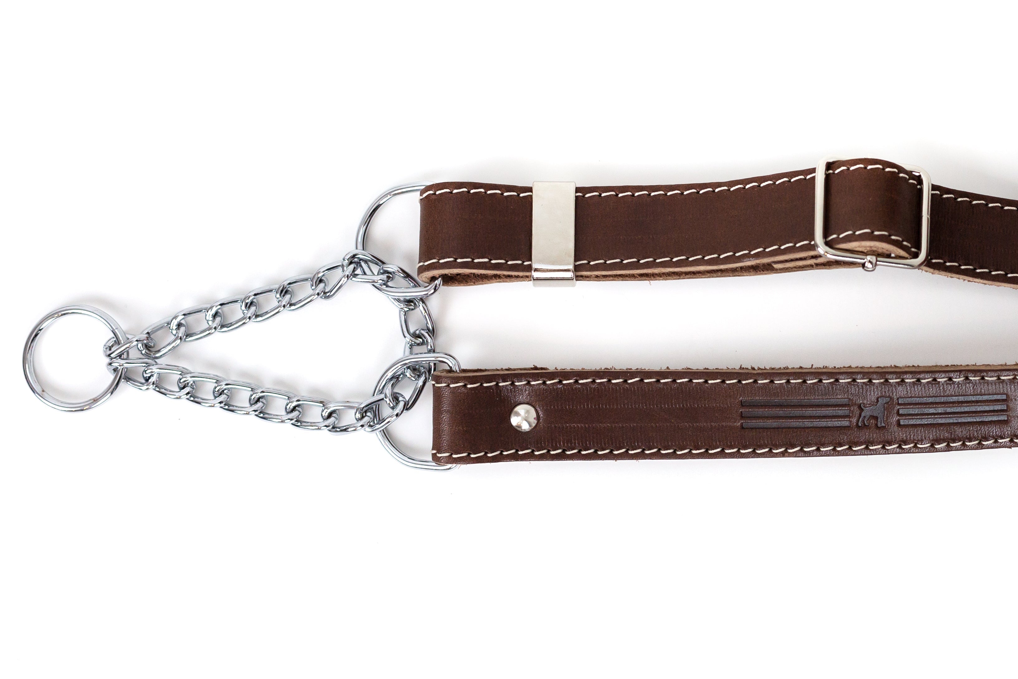 Martingale Chocolate Leather Dog Collar - OVERLANDERS Outfitter