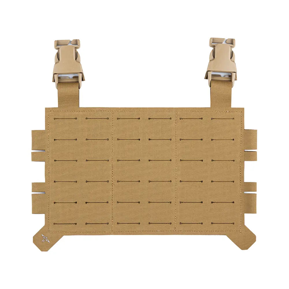 Laser cut MOLLE placard from HCC Tactical, designed for tactical gear attachment with durable construction and camouflage pattern.
