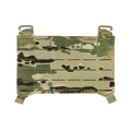 HCC Tactical MOLLE placard in Multicam camouflage, durable nylon with multiple attachment points for tactical gear.