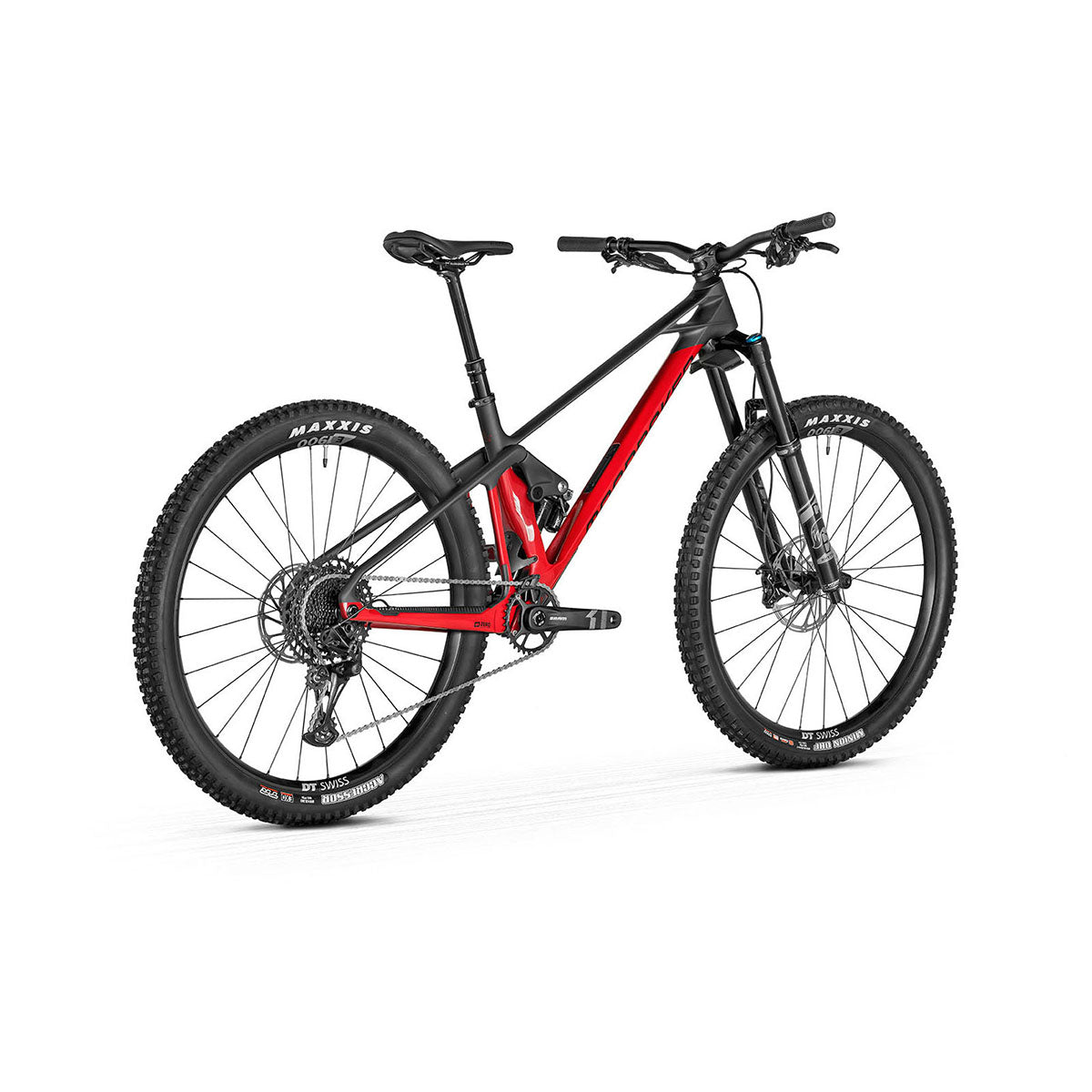 Mondraker FOXY CARBON R mountain bike in cherry red and carbon frame, designed for enduro riding, by ZEITBIKE.