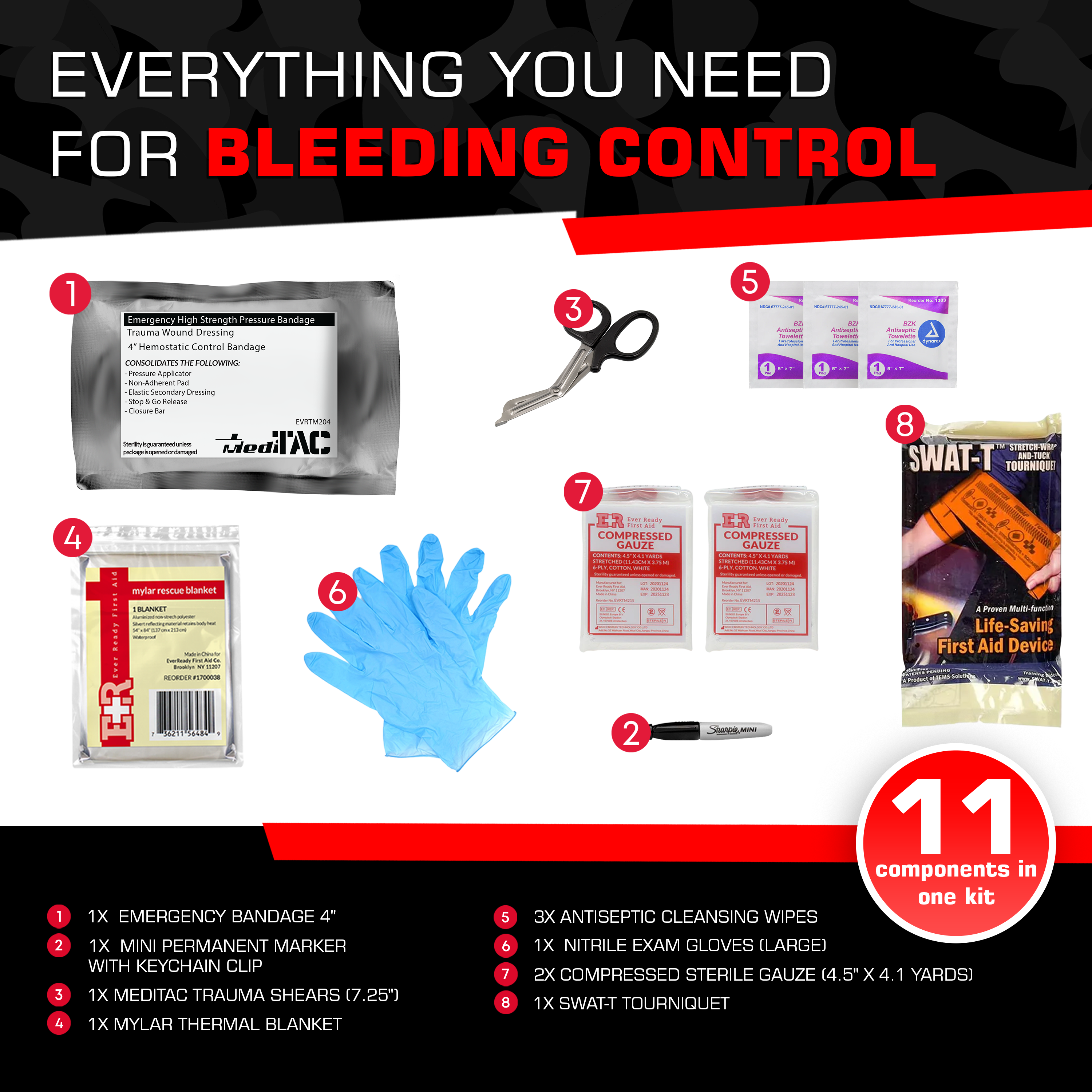 Basic Bleeding Control Kit with SWAT-T Tourniquet - We The Collective