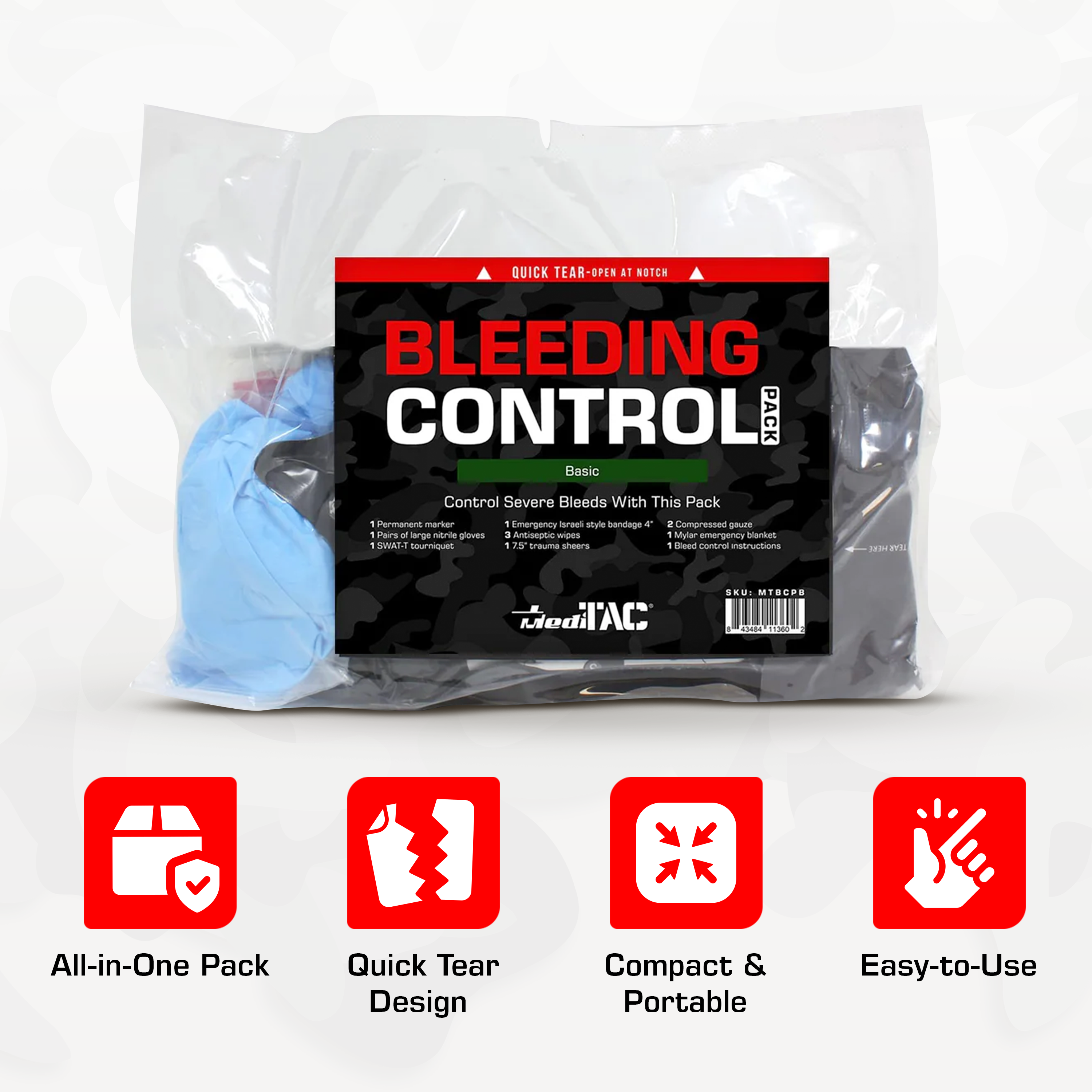 Basic Bleeding Control Kit with SWAT-T Tourniquet - We The Collective