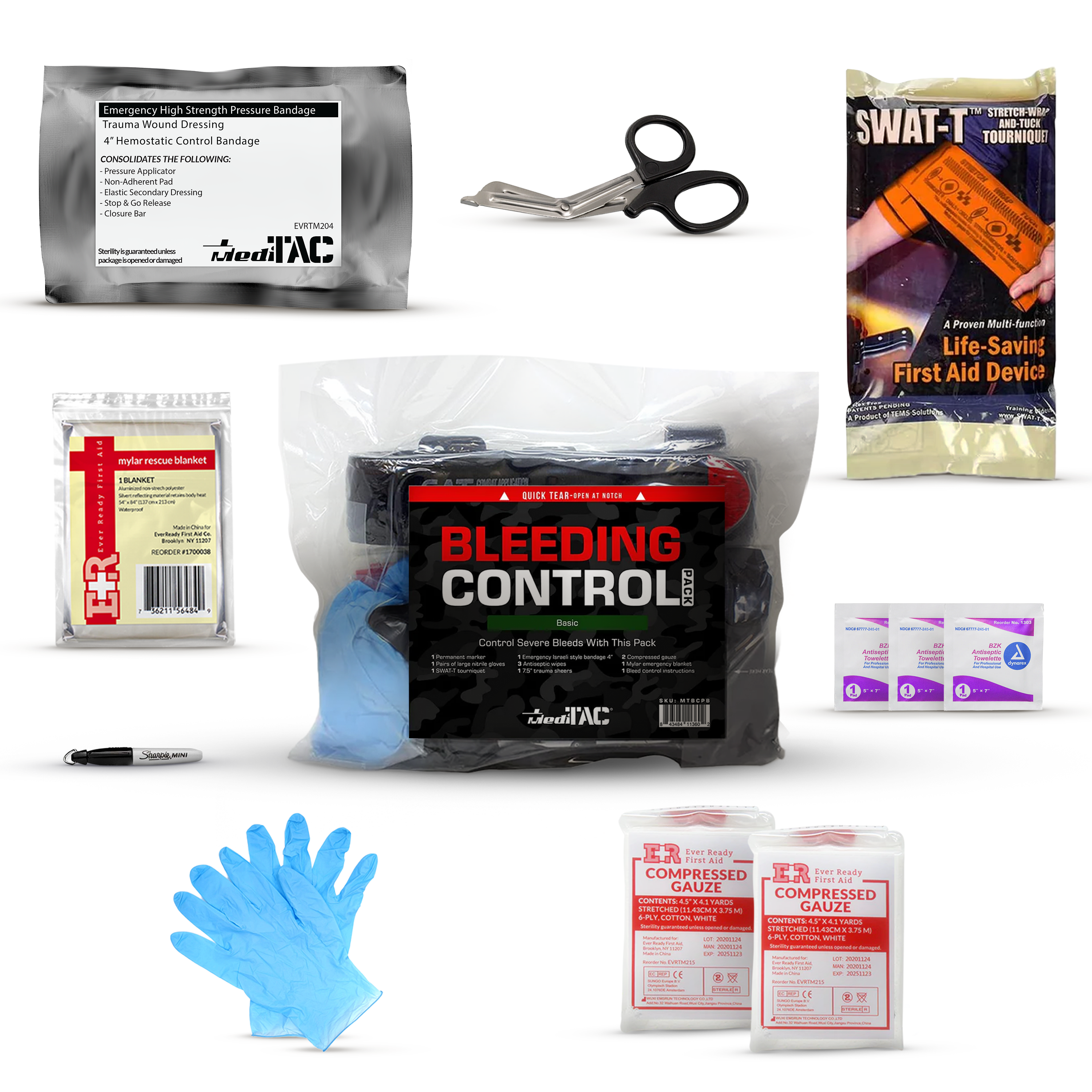 Basic Bleeding Control Kit with SWAT-T Tourniquet - We The Collective