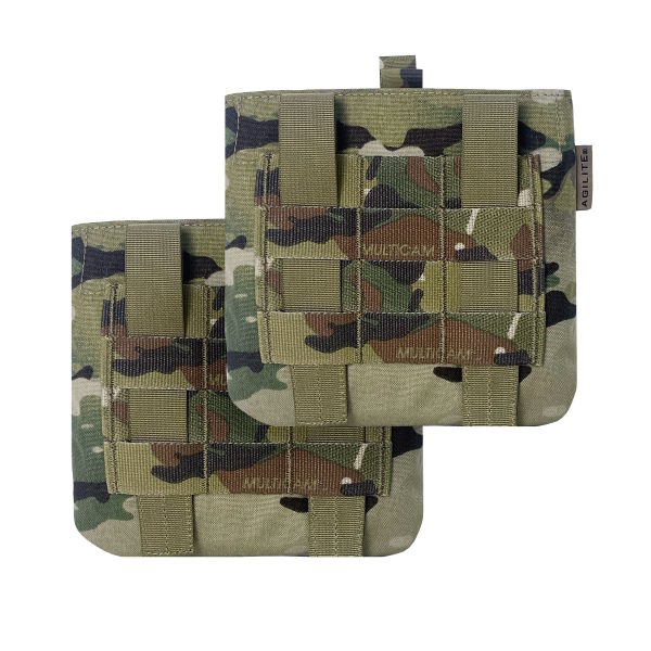 HCC Tactical flank side plate carrier with adjustable straps and MOLLE webbing for tactical gear and protection.
