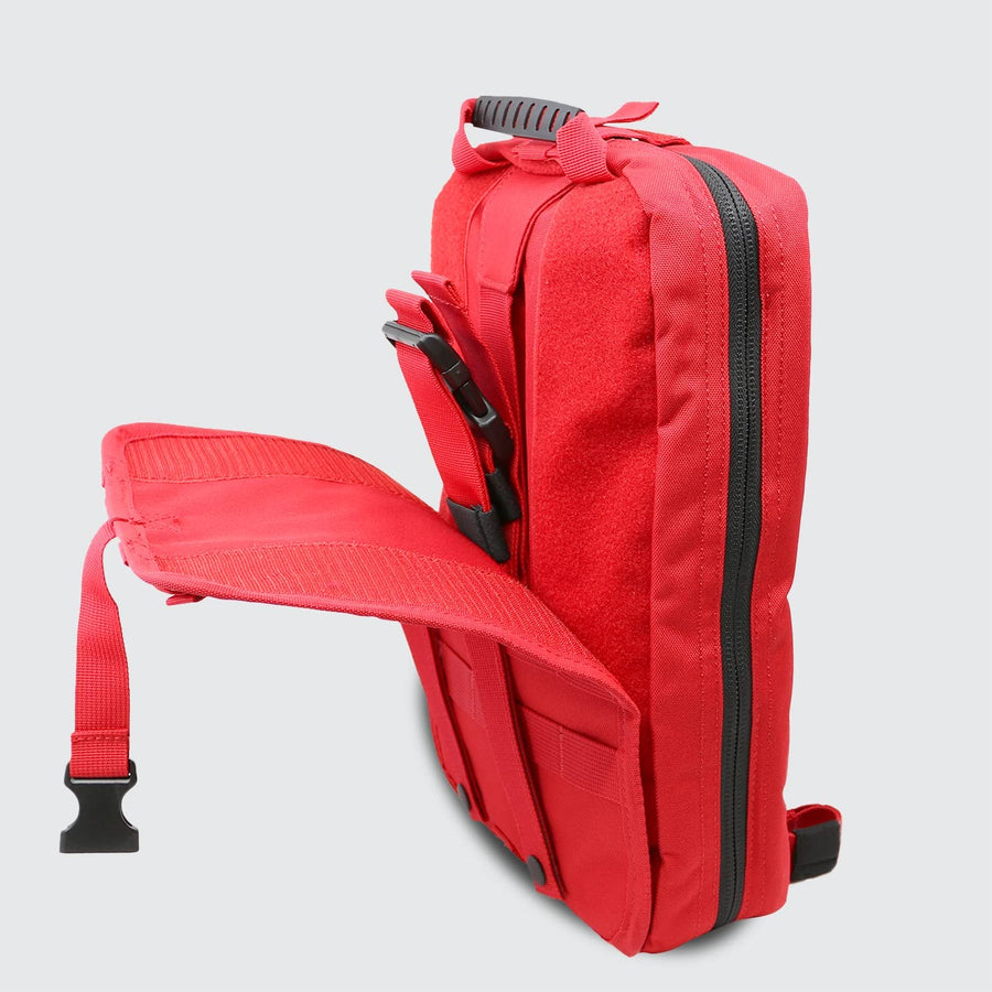 MediTac Kits Rip-Away Fully Stocked Tactical Trauma Kit with chest seals, tourniquet, and bleeding control supplies.