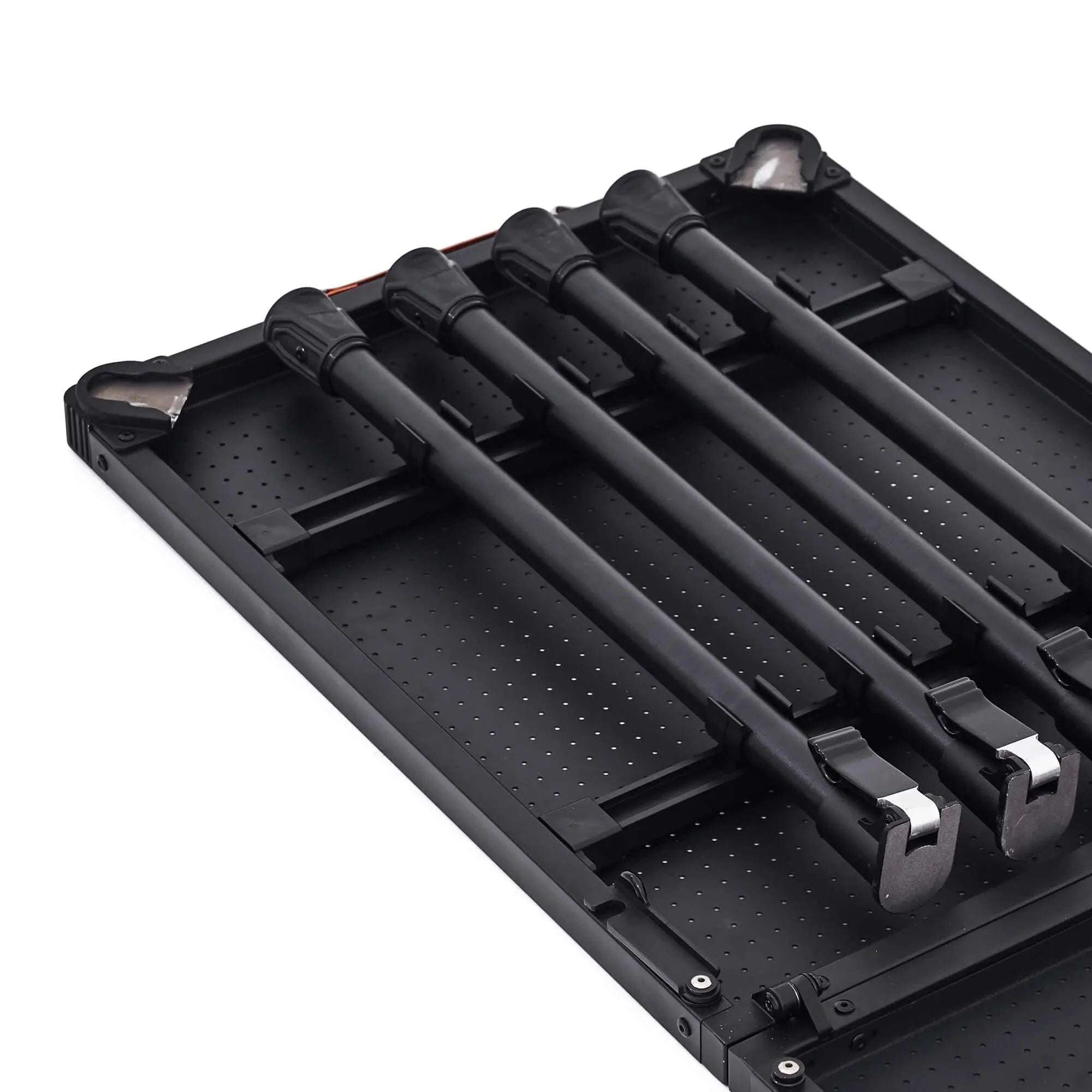 Wild Land MTS-X table showing a sturdy, rectangular wooden surface with metal legs, ideal for outdoor or camping use.