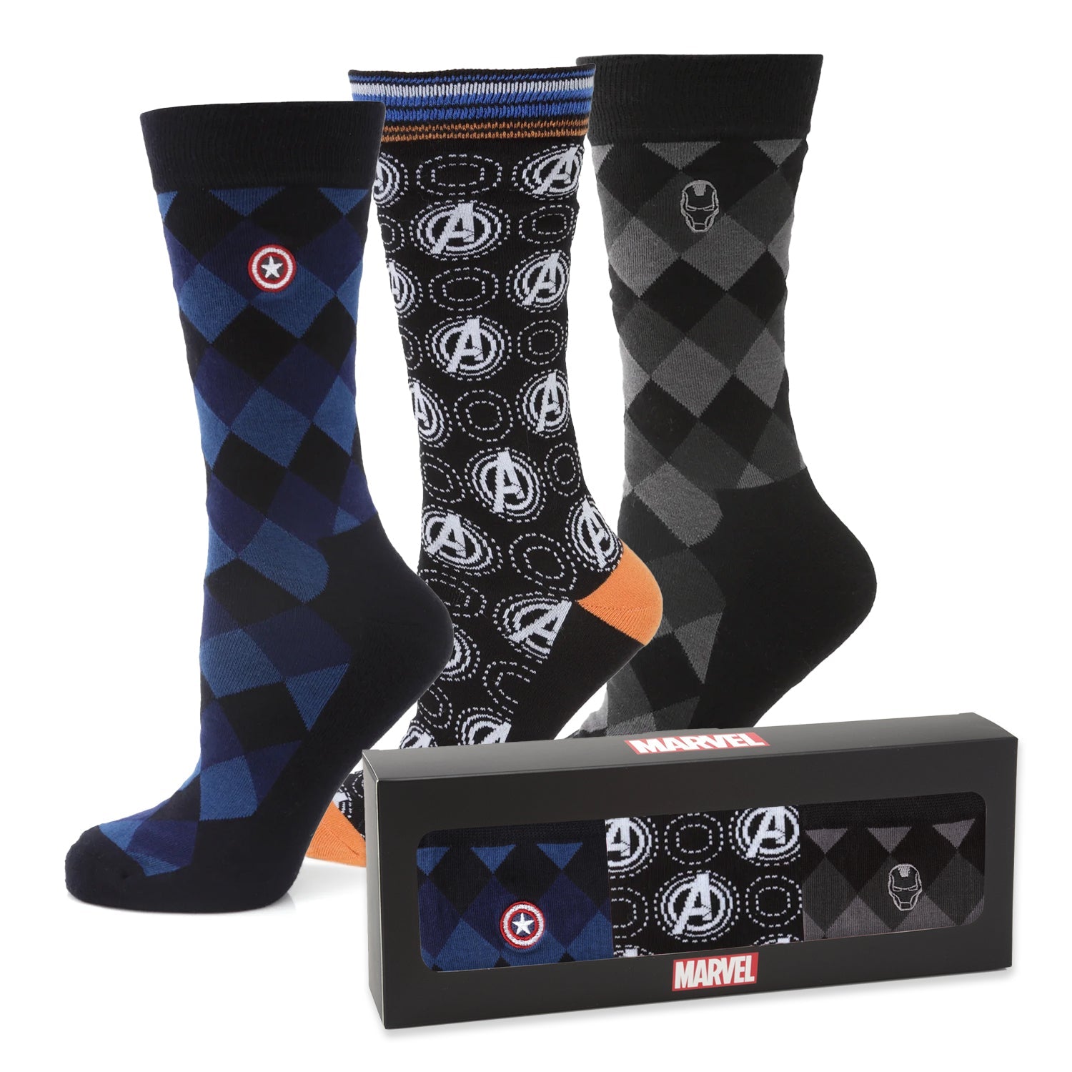 Marvel Argyle 3 Socks Pack and Lapel Pin Gift Set - OVERLANDERS Outfitter