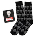Marvel Punisher Black Socks and Silver Lapel Pin Gift Set - OVERLANDERS Outfitter