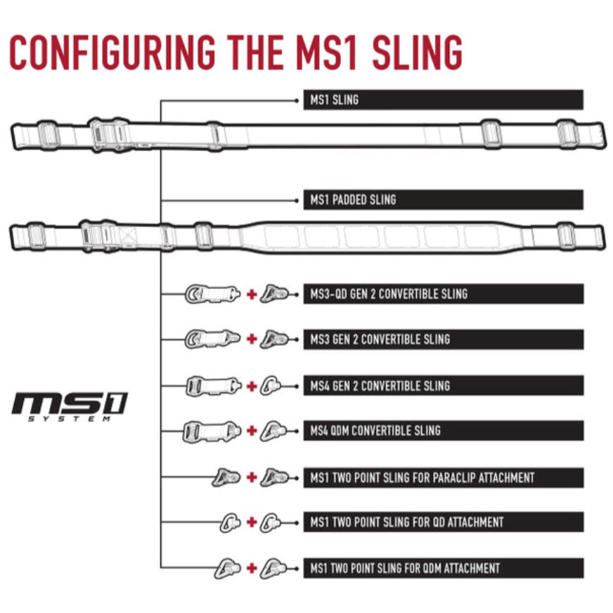 HCC Tactical MS1 MS3 Adapter slings displayed in a lifestyle setting, showcasing versatility and design.