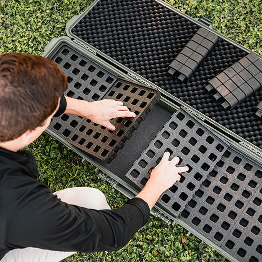 HCC Tactical DAKA Grid Case Organizer inside Pelican 1700 Protector for storage and organization of tools and gear.