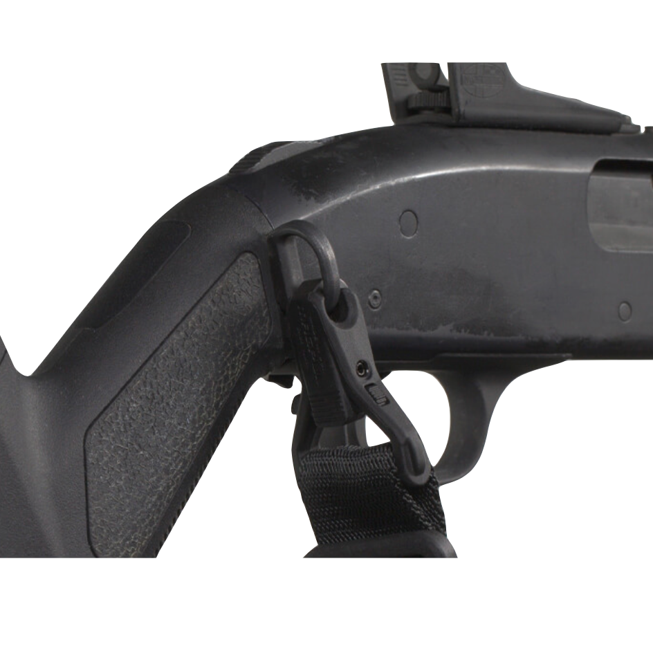 HCC Tactical SGA Receiver Sling Mount for Mossberg SGA Stock, showing durable metal construction and sleek design.