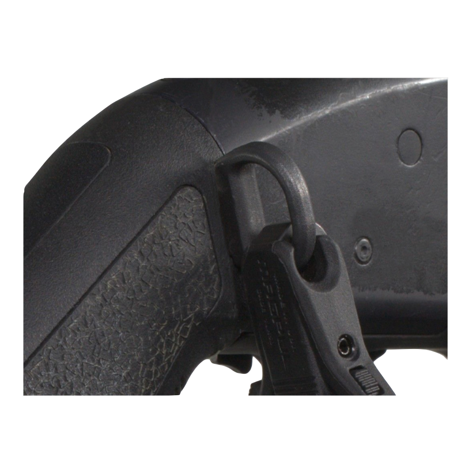 HCC Tactical SGA Receiver Sling Mount for Mossberg SGA Stock, showcasing durable metal construction and attachment points.