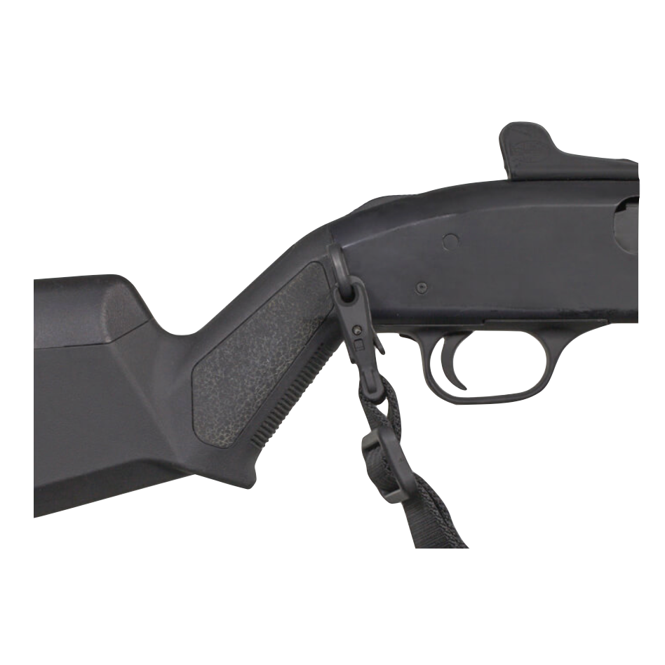 HCC Tactical SGA Receiver Sling Mount for Mossberg SGA Stock, showing durable metal construction and attachment points.