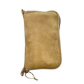 Large Major Dopp Bag by Recycled Firefighter, zippered leather travel bag in Coyote color, durable and eco-friendly design.