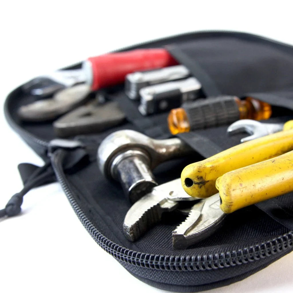 Large Recycled Firefighter Major Dopp Bag with zipper closure, made from eco-friendly recycled materials, ideal for travel or daily use.
