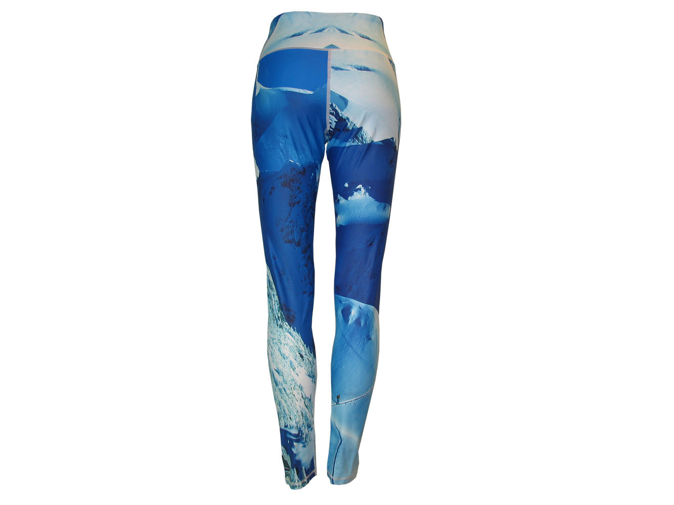 Making Tracks mountain print patterned all sport leggings by Cognito Brands, Inc. featuring a vibrant mountain design.