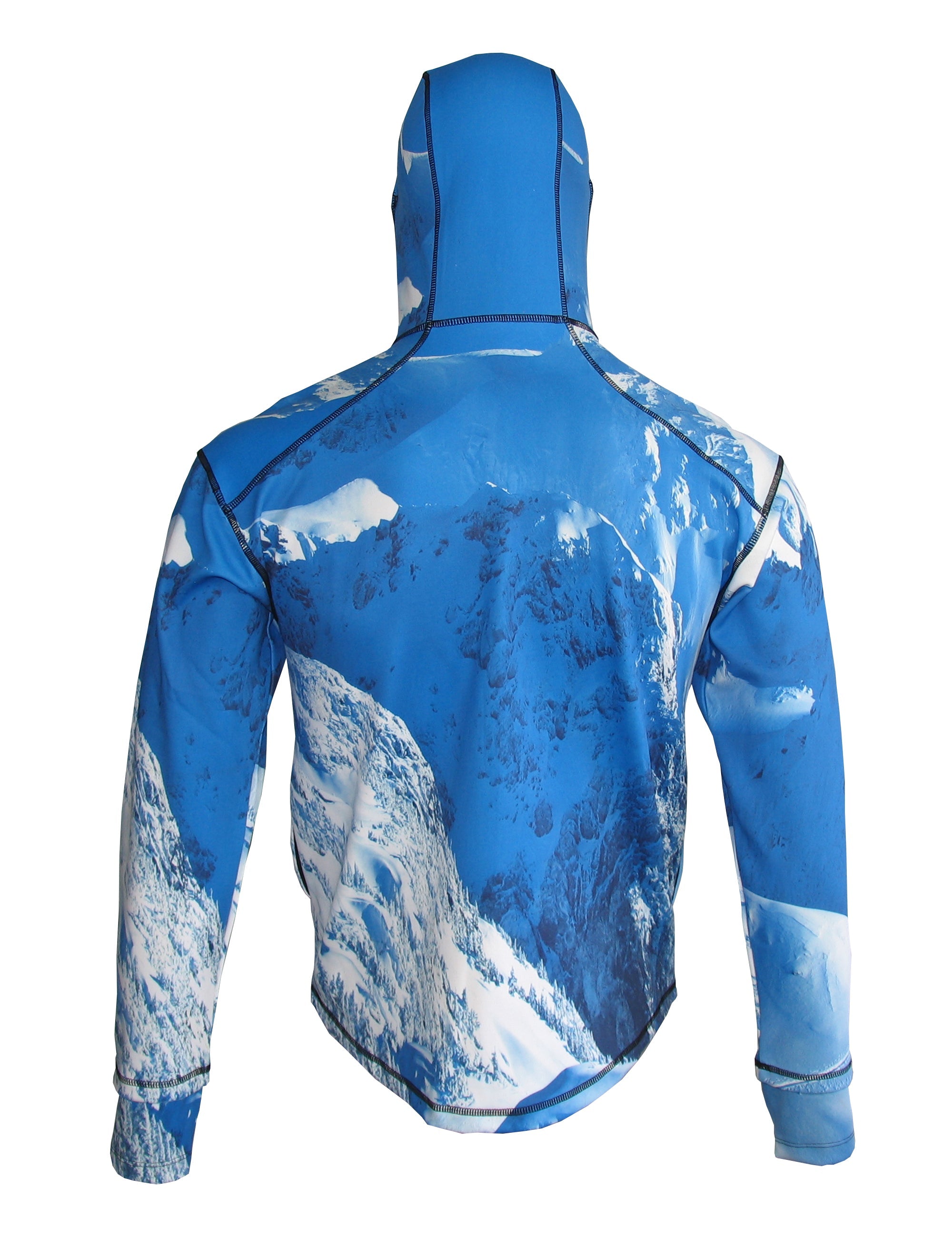 Making Tracks heavyweight 1/4-zip FlexShell mountain hoodie with neck gaiter by Cognito Brands, featuring a fleece material and zip front.