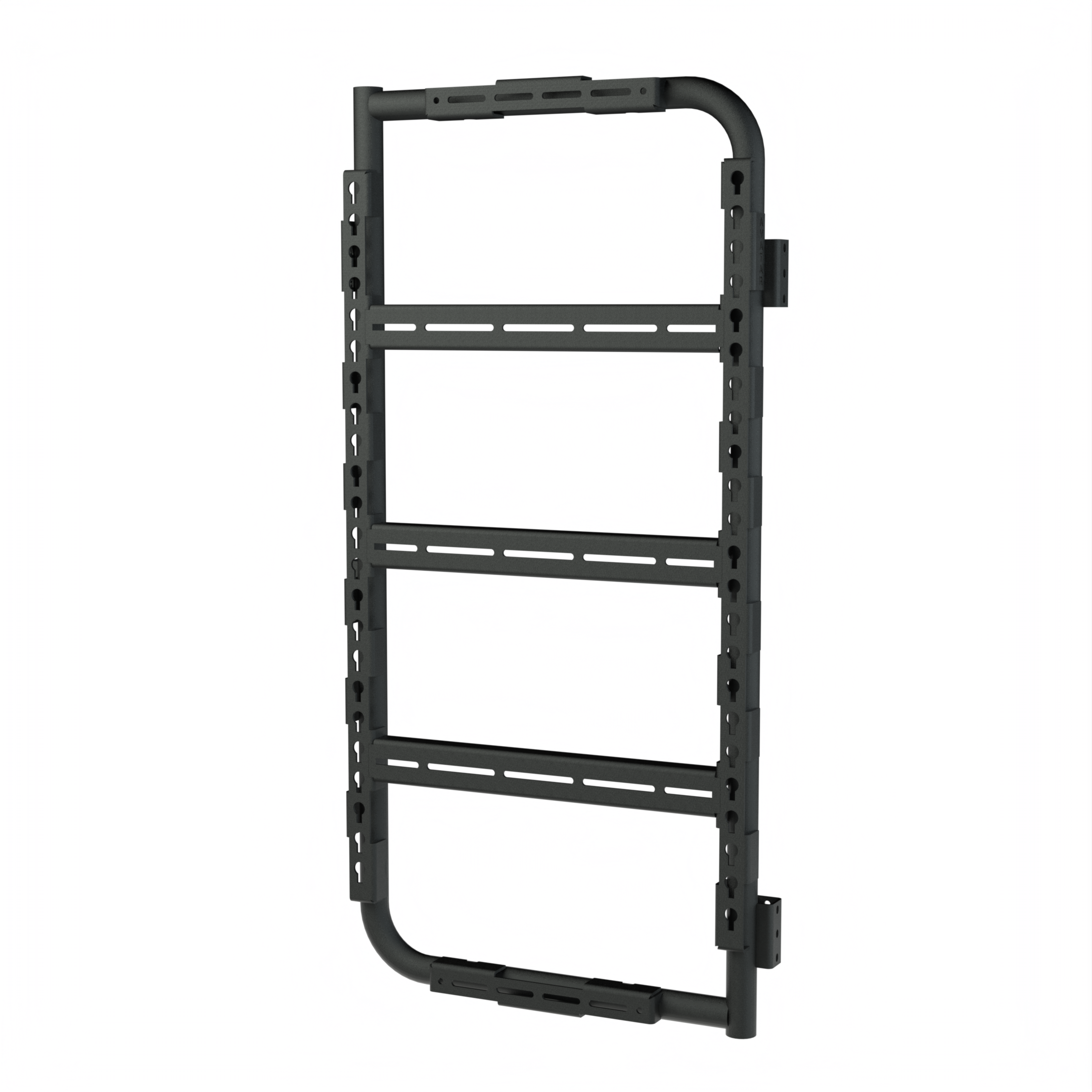 Avatar Offroad Massif van rear door mounting system on passenger side, sturdy storage mount for off-road vehicles.