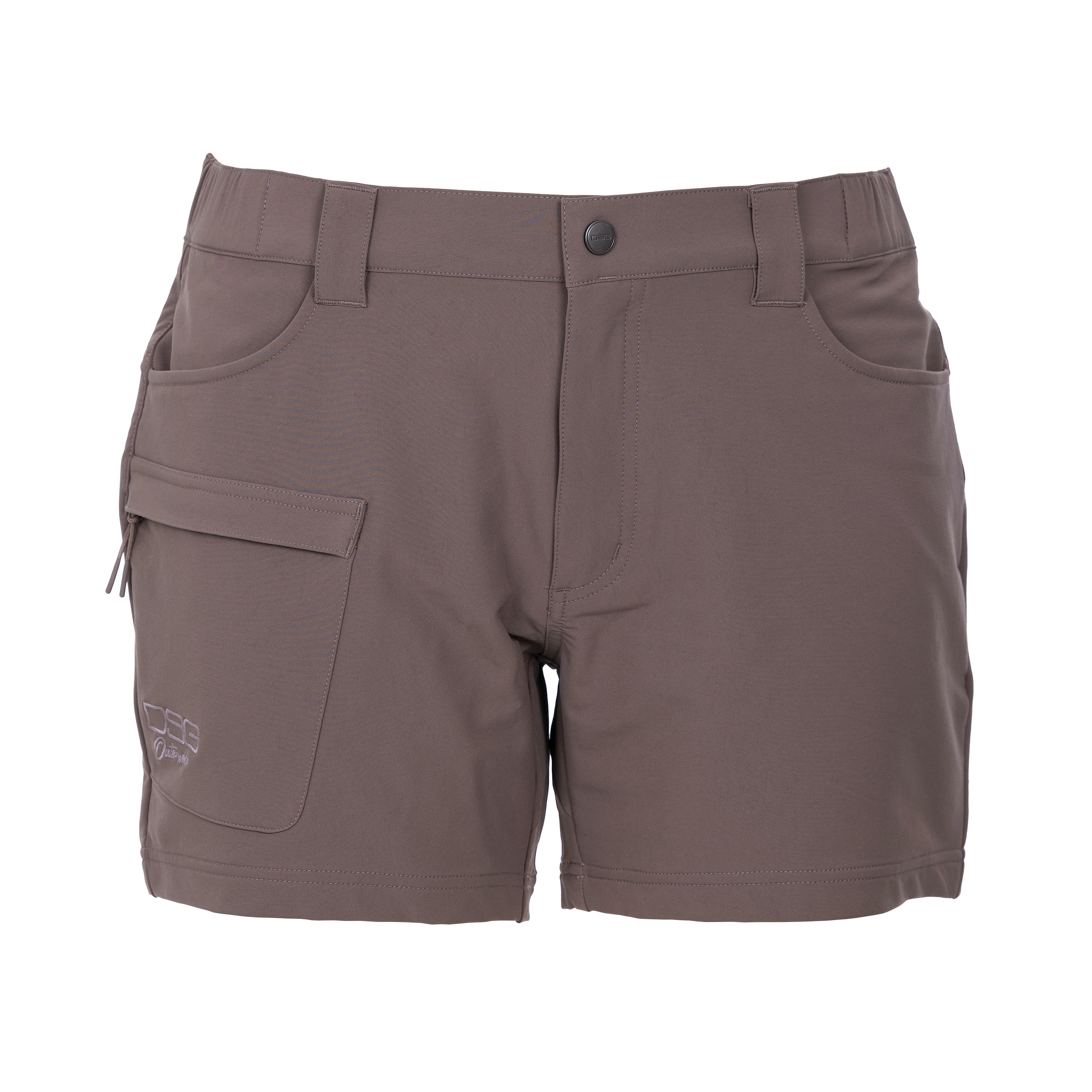 DSG OUTERWEAR Mave Short in smokey mauve with front view, showcasing lightweight fabric and casual fit.