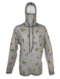 Mayfly graphic fishing hoodie from Sunpro Hoodies by Cognito Brands, Inc., featuring a front design with a mayfly motif.