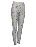 Mayfly fish print patterned all sport leggings by Cognito Brands, Inc., featuring vibrant aquatic-inspired design and flexible fit.