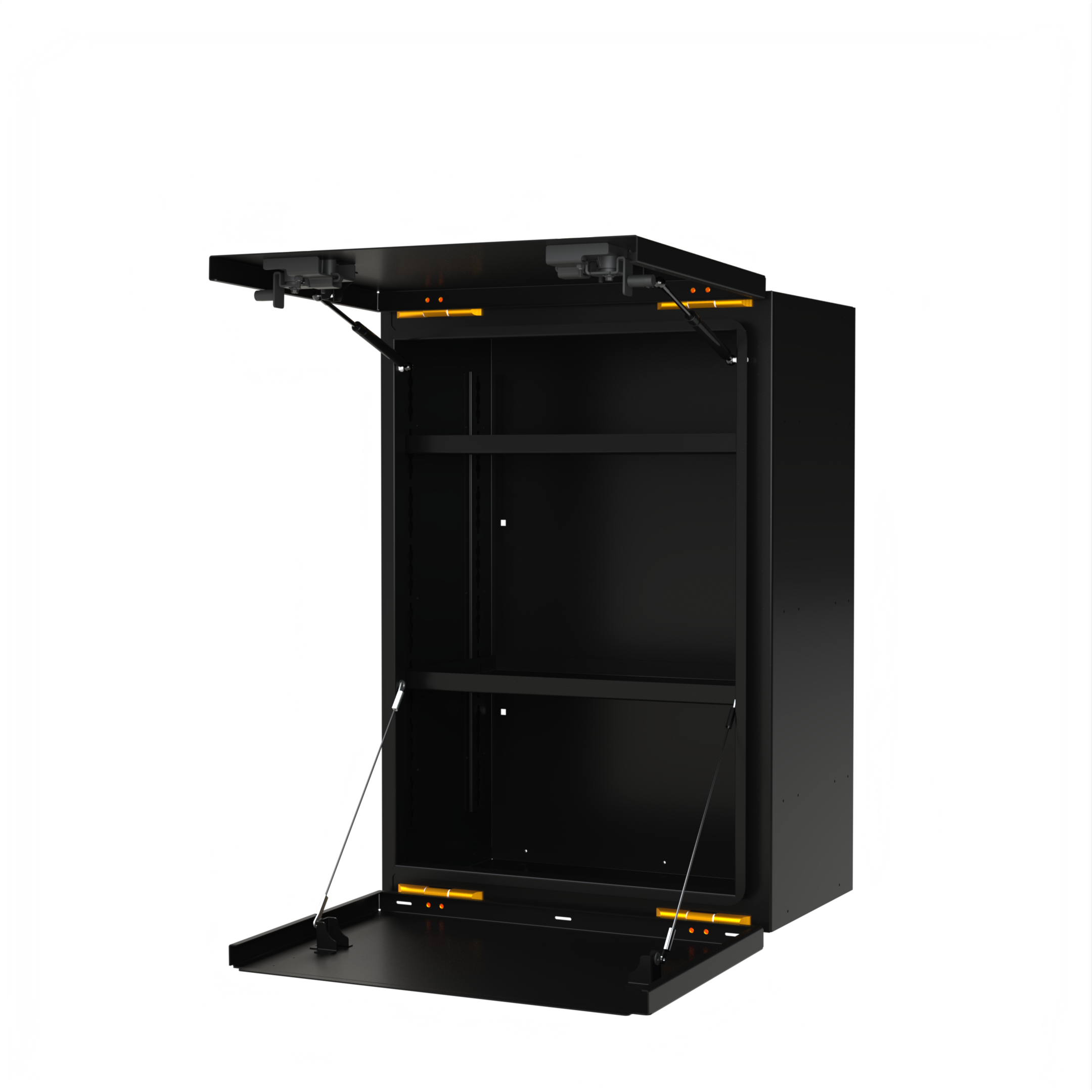 Open Avatar Offroad Mega Storage Box showing spacious interior with multiple compartments for organized storage.