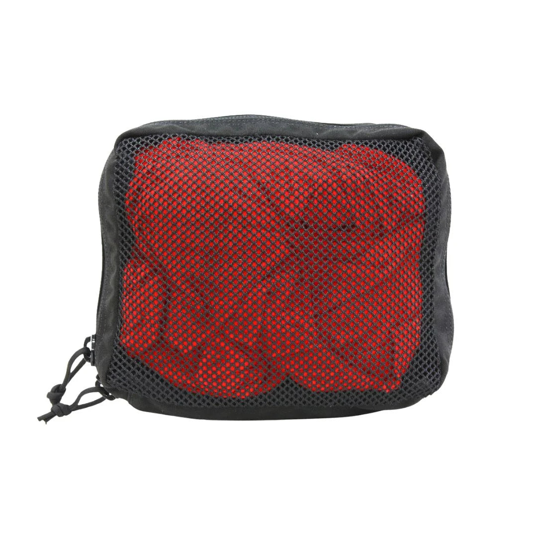 Recycled Firefighter mesh zippered pouch set with multiple breathable, lightweight storage bags for organizing small items.