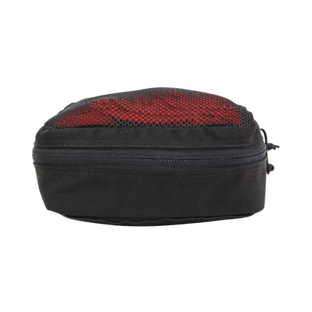 Recycled Firefighter Mesh 12Hr Pouch Set with zippered mesh bags for organizing gear and essentials.