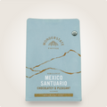 Organic Mexico Santuario coffee from Wonderstate Coffee featuring a bag of coffee beans with a natural, rustic label design
