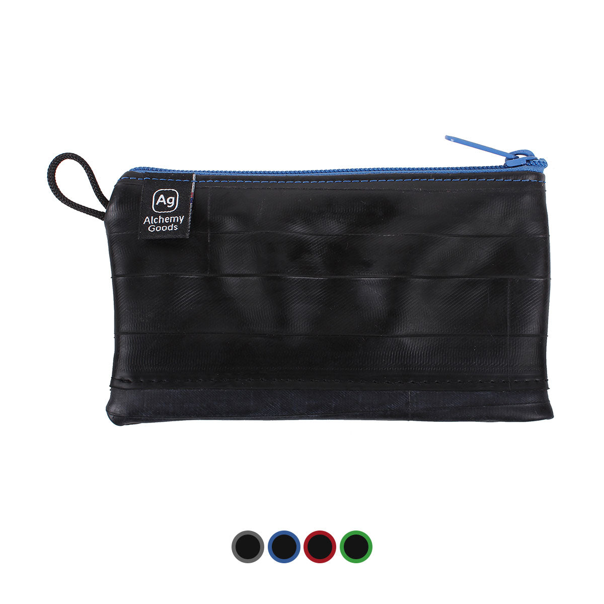 ZEITBIKE Alchemy Goods mid-size zipper pouch with liner, black fabric bag for organizing small essentials.
