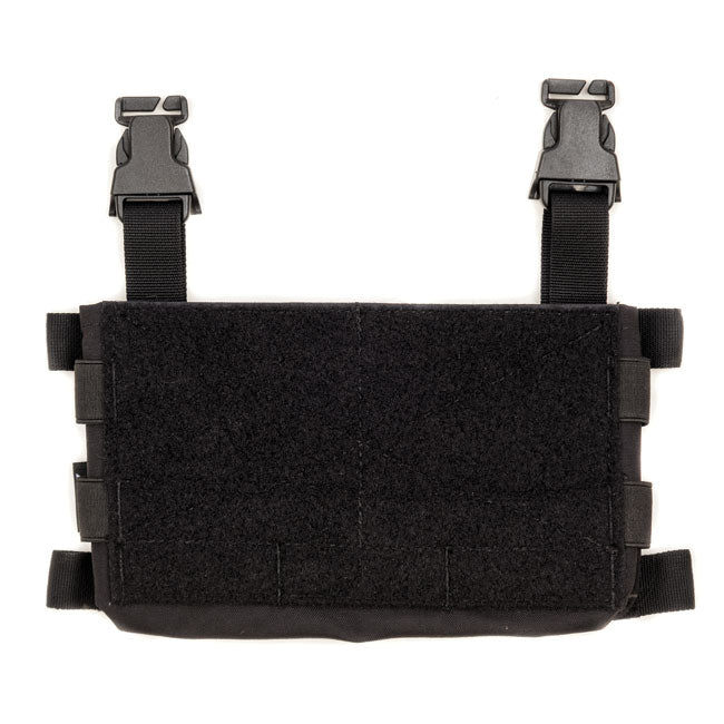 HCC Tactical Modulus Placard in black, showcasing tactical gear design with attachment points and utility pockets.
